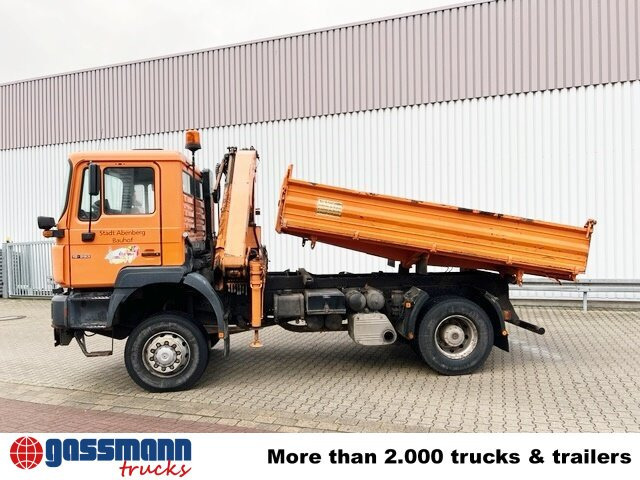 MAN 19.293 4x4 BL mit Kran Meiller MK77RS2 - Tippbil, Kranbil: bilde 2 MAN 19.293 4x4 BL mit Kran Meiller MK77RS2 - Tippbil, Kranbil: bilde 2