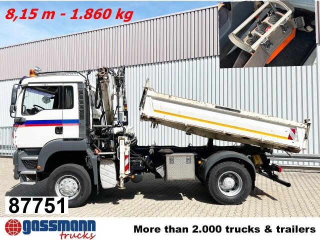 MAN TGA 18.440 4x4 BB mit Kran Atlas AK 165.2E, Funk - Tippbil, Kranbil: bilde 1 MAN TGA 18.440 4x4 BB mit Kran Atlas AK 165.2E, Funk - Tippbil, Kranbil: bilde 1