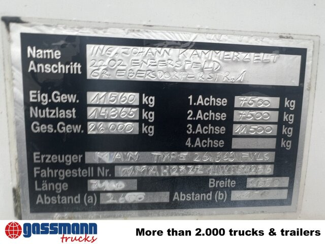 Liftdumper lastebil MAN TGA 26.360 6X2/4 BL, Vorlauf Lenk-Liftachse: bilde 15