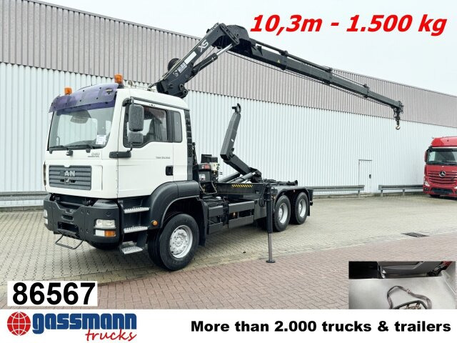 MAN TGA 33.350 6X4 BB mit Kran Hiab 166 E-3 HiDuo, - Krokbil, Kranbil: bilde 1 MAN TGA 33.350 6X4 BB mit Kran Hiab 166 E-3 HiDuo, - Krokbil, Kranbil: bilde 1