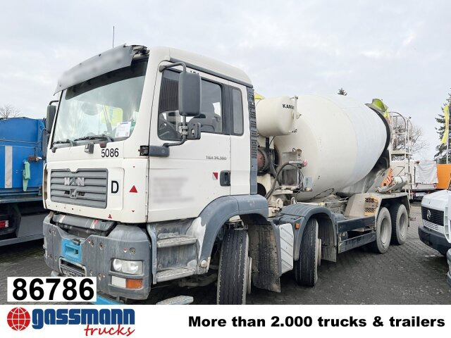 MAN TGA 35.360 8X4 BB, Betonmischer Karrena 10m³ - Betongbil: bilde 1 MAN TGA 35.360 8X4 BB, Betonmischer Karrena 10m³ - Betongbil: bilde 1