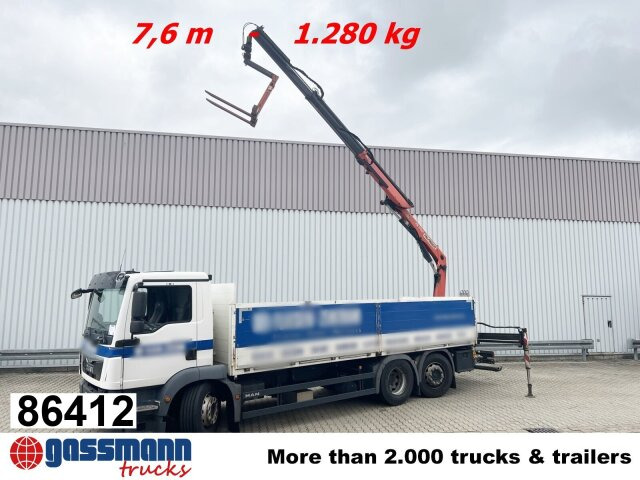 MAN TGM 26.340 6X2-4 LL, Lenk-/Liftachse, Heckkran - Planbil, Kranbil: bilde 1 MAN TGM 26.340 6X2-4 LL, Lenk-/Liftachse, Heckkran - Planbil, Kranbil: bilde 1
