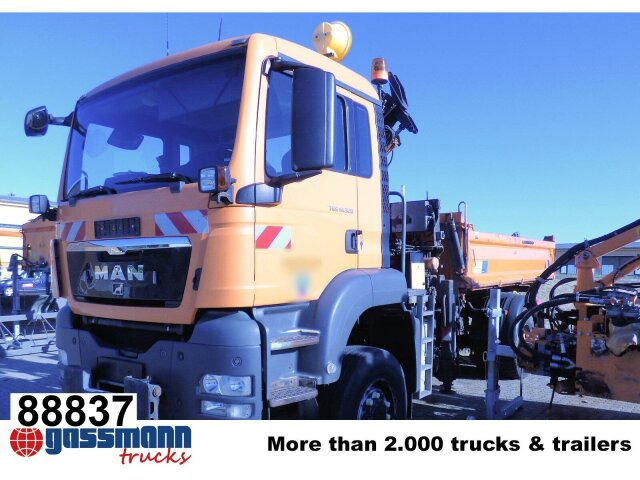 MAN TGS 18.320 4x4 BB, Winterdienstausstattung, Kran - Tippbil, Kranbil: bilde 1 MAN TGS 18.320 4x4 BB, Winterdienstausstattung, Kran - Tippbil, Kranbil: bilde 1