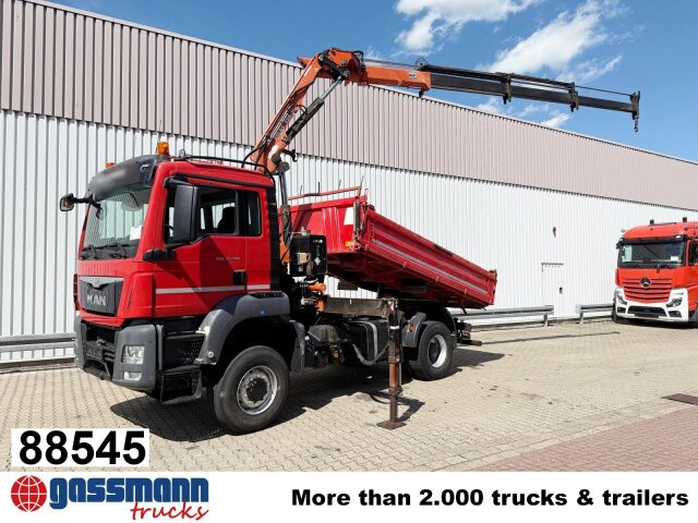 MAN TGS 18.400 4x4 BB, Navi, Kran Atlas 120.2E-A3L, - Tippbil, Kranbil: bilde 1 MAN TGS 18.400 4x4 BB, Navi, Kran Atlas 120.2E-A3L, - Tippbil, Kranbil: bilde 1
