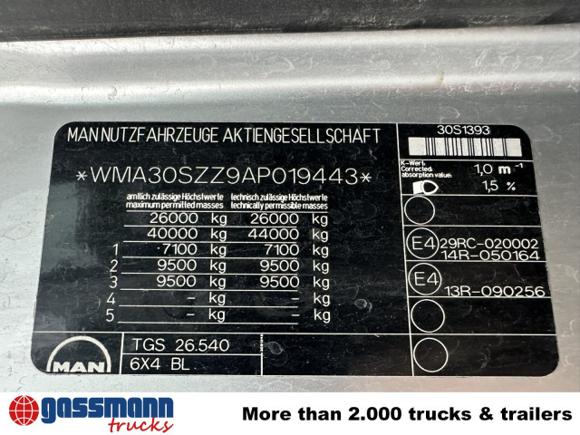 MAN TGS 26.540 6x4 BL, Bordmatik, Retarder, Meiller - Tippbil: bilde 5 MAN TGS 26.540 6x4 BL, Bordmatik, Retarder, Meiller - Tippbil: bilde 5
