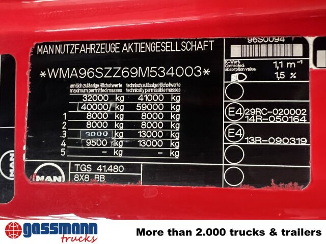 MAN TGS 41.480 8X8 BB, Motorabtrieb - Krokbil: bilde 5 MAN TGS 41.480 8X8 BB, Motorabtrieb - Krokbil: bilde 5