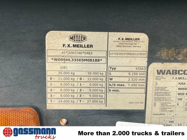 Meiller MHPS 12/27, Stahlmulde ca. 26m³, Liftachse - Tippsemi: bilde 2 Meiller MHPS 12/27, Stahlmulde ca. 26m³, Liftachse - Tippsemi: bilde 2