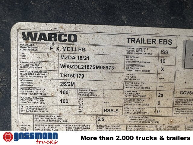 Meiller Meiller MZDA 18/2, geteilte Bordwände - Tipphenger: bilde 3 Meiller Meiller MZDA 18/2, geteilte Bordwände - Tipphenger: bilde 3