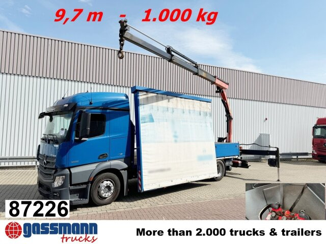 Mercedes-Benz Actros 1836 L 4x2, Glastransporter, Heckkran - Planbil, Kranbil: bilde 1 Mercedes-Benz Actros 1836 L 4x2, Glastransporter, Heckkran - Planbil, Kranbil: bilde 1