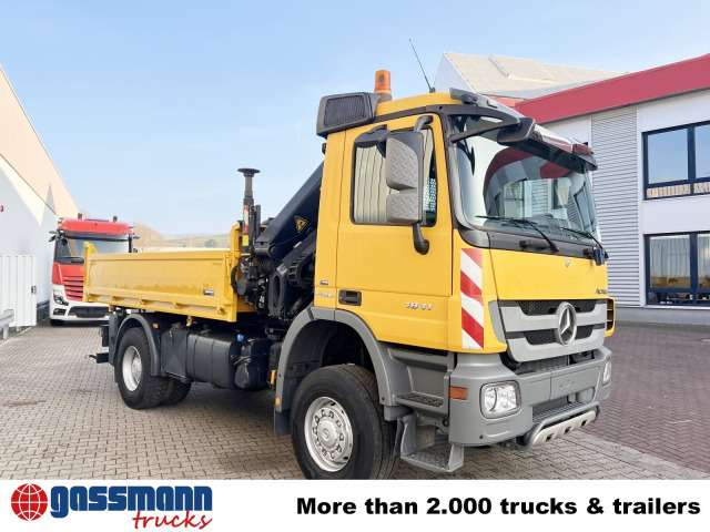 Tippbil, Kranbil Mercedes-Benz Actros 1841 AK 4x4, EEV, Kran Palfinger: bilde 9