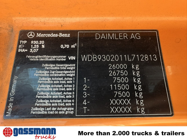 Chassis lastebil Mercedes-Benz Actros 2532/41 L 6x2, EEV, Lenkachse: bilde 11