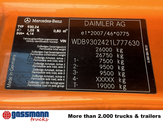Mercedes-Benz Actros 2641/48 L 6x4, Seilabroller, Haller - Søppelbil: bilde 3 Mercedes-Benz Actros 2641/48 L 6x4, Seilabroller, Haller - Søppelbil: bilde 3