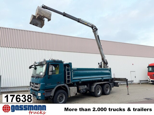 Mercedes-Benz Actros 3348 K 6x4, beidseitig Bormatik, Heckkran - Tippbil, Kranbil: bilde 1 Mercedes-Benz Actros 3348 K 6x4, beidseitig Bormatik, Heckkran - Tippbil, Kranbil: bilde 1