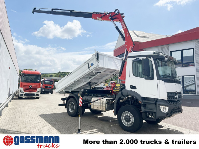 Ny Tippbil, Kranbil Mercedes-Benz Arocs 1832 AK 4x4, MultimediaCockpit, Navi, Kran: bilde 9