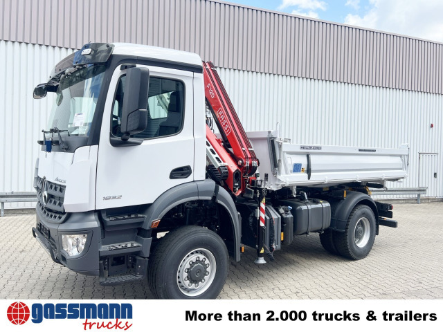 Ny Tippbil, Kranbil Mercedes-Benz Arocs 1832 AK 4x4, MultimediaCockpit, Navi, Kran: bilde 8