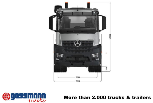 Mercedes-Benz Arocs 3253 L 8x4/4, MultimediaCockpit, Navi, - Chassis lastebil: bilde 3 Mercedes-Benz Arocs 3253 L 8x4/4, MultimediaCockpit, Navi, - Chassis lastebil: bilde 3