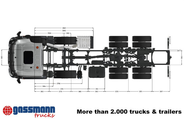 Ny Chassis lastebil Mercedes-Benz Arocs 3253 L 8x4/4, MultimediaCockpit, Navi,: bilde 6