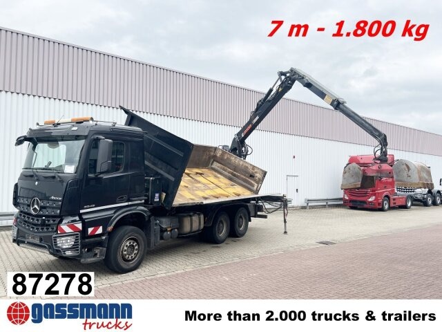 Mercedes-Benz Arocs 3345 K 6x4, Heckkran Hiab Jonsered - Tippbil, Kranbil: bilde 1 Mercedes-Benz Arocs 3345 K 6x4, Heckkran Hiab Jonsered - Tippbil, Kranbil: bilde 1