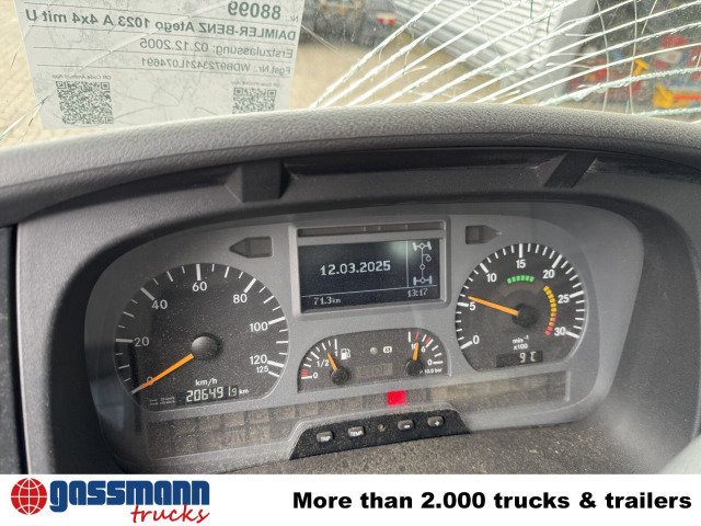 Mercedes-Benz Atego 1023 A 4x4, Einzelbereifung, Heckkran - Chassis lastebil, Kranbil: bilde 2 Mercedes-Benz Atego 1023 A 4x4, Einzelbereifung, Heckkran - Chassis lastebil, Kranbil: bilde 2