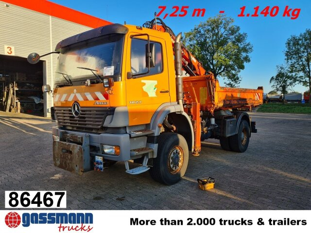 Mercedes-Benz Atego 1823 AK 4x4 mit Kran Atlas 85.2, Funk, - Tippbil, Kranbil: bilde 1 Mercedes-Benz Atego 1823 AK 4x4 mit Kran Atlas 85.2, Funk, - Tippbil, Kranbil: bilde 1