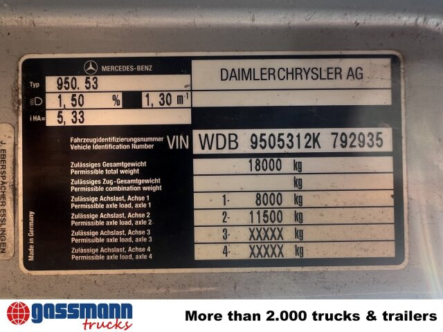 Mercedes-Benz Atego 1828 L 4x2, Rechtslenker, - Chassis lastebil: bilde 4 Mercedes-Benz Atego 1828 L 4x2, Rechtslenker, - Chassis lastebil: bilde 4