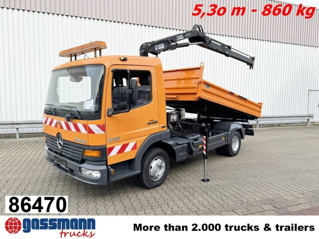 Mercedes-Benz Atego 815 K 4x2 mit Kran Hiab 055 B-1 CL - Tippbil, Kranbil: bilde 1 Mercedes-Benz Atego 815 K 4x2 mit Kran Hiab 055 B-1 CL - Tippbil, Kranbil: bilde 1