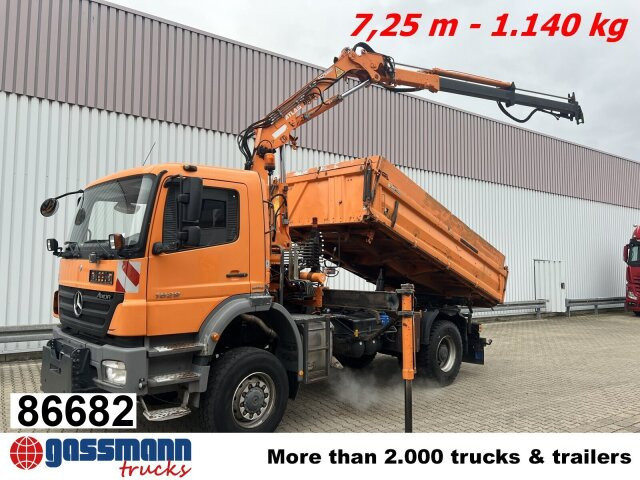 Mercedes-Benz Axor 1829 AK 4x4 mit Kran Atlas AK 85.2 - Tippbil, Kranbil: bilde 1 Mercedes-Benz Axor 1829 AK 4x4 mit Kran Atlas AK 85.2 - Tippbil, Kranbil: bilde 1