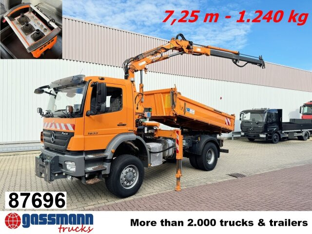 Mercedes-Benz Axor 1833 AK 4x4, Winterdienstausstattung, Kran - Tippbil, Kranbil: bilde 1 Mercedes-Benz Axor 1833 AK 4x4, Winterdienstausstattung, Kran - Tippbil, Kranbil: bilde 1