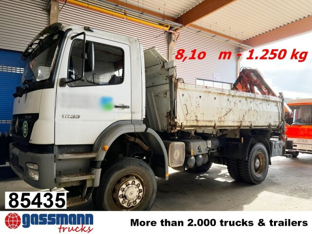 Mercedes-Benz Axor 1833 AK 4x4 mit Heckkran Atlas 105.2-A2L - Tippbil, Kranbil: bilde 1 Mercedes-Benz Axor 1833 AK 4x4 mit Heckkran Atlas 105.2-A2L - Tippbil, Kranbil: bilde 1