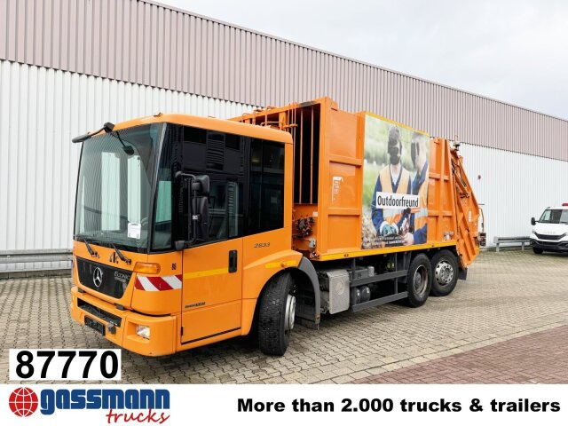Mercedes-Benz Econic 2633 LL 6x2/4 NLA, EEV, Lenkachse, Haller - Søppelbil: bilde 1 Mercedes-Benz Econic 2633 LL 6x2/4 NLA, EEV, Lenkachse, Haller - Søppelbil: bilde 1