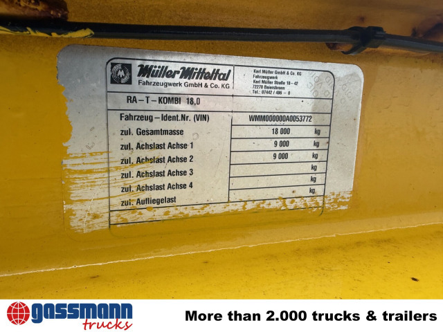 Müller-Mitteltal RA-T-Kombi 18,0 - Krokhenger/ Liftdumper henger: bilde 4 Müller-Mitteltal RA-T-Kombi 18,0 - Krokhenger/ Liftdumper henger: bilde 4