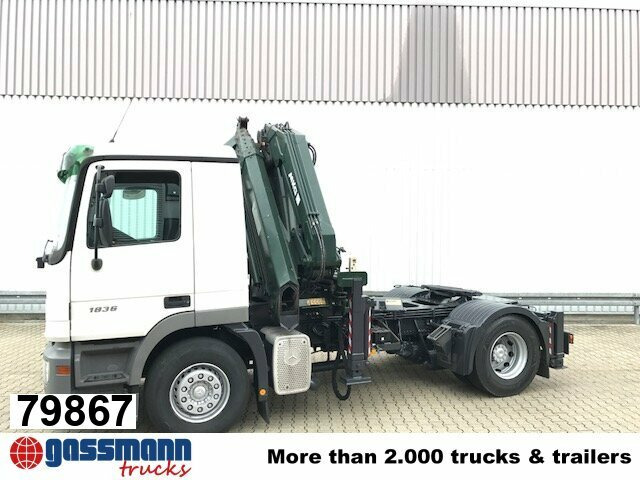 Mercedes-Benz Actros 1836 LS 4x2 mit Kran MKG HLK 330HP - Trekkvogn: bilde 1 Mercedes-Benz Actros 1836 LS 4x2 mit Kran MKG HLK 330HP - Trekkvogn: bilde 1
