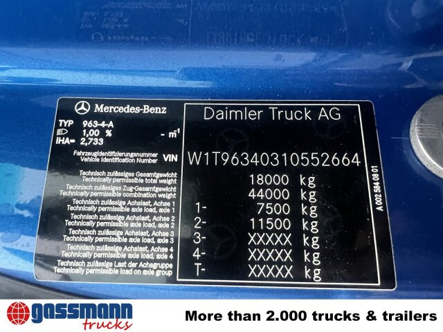 Mercedes-Benz Actros 1843 LS 4x4 HAD, HydroDrive, MirrorCam, - Trekkvogn: bilde 4 Mercedes-Benz Actros 1843 LS 4x4 HAD, HydroDrive, MirrorCam, - Trekkvogn: bilde 4