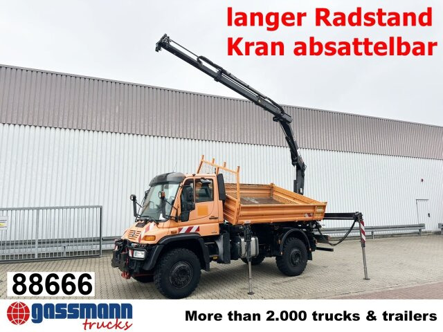 Unimog U500 4x4 405/40 mit Heckkran Hiab 077-1 HiDuo, - Varebil: bilde 1 Unimog U500 4x4 405/40 mit Heckkran Hiab 077-1 HiDuo, - Varebil: bilde 1