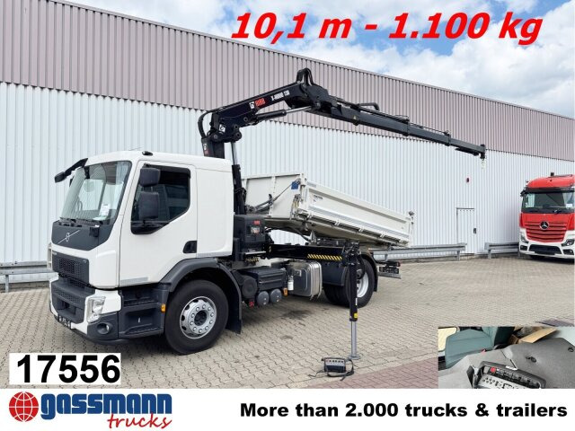 Volvo FE 320 4x2 mit Kran Hiab X-Hiduo 138 ES-3, Funk - Tippbil, Kranbil: bilde 1 Volvo FE 320 4x2 mit Kran Hiab X-Hiduo 138 ES-3, Funk - Tippbil, Kranbil: bilde 1