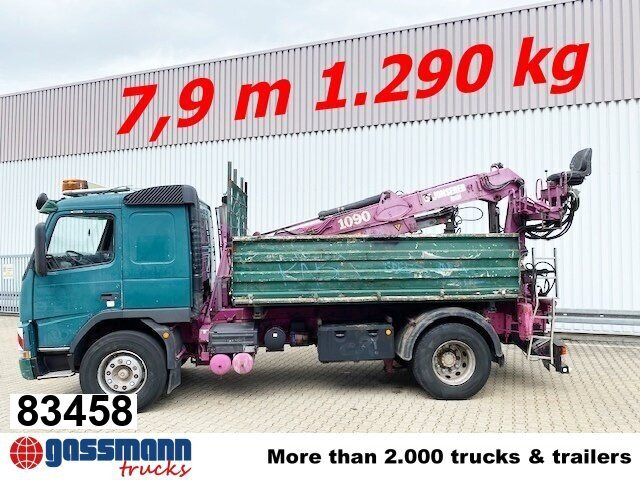 Volvo FM12-420 4x2 mit Heckkran Jonsered 1090, - Tippbil, Kranbil: bilde 1 Volvo FM12-420 4x2 mit Heckkran Jonsered 1090, - Tippbil, Kranbil: bilde 1