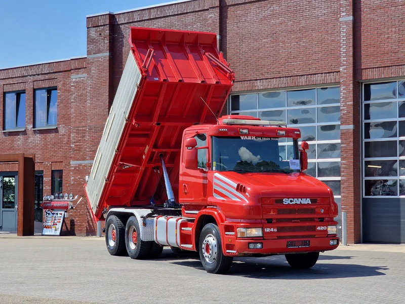 Scania T124-420 6x4 - Tipper - Retarder - Full steel - HUB Reduction - Manual gearbox - Tippbil: bilde 1 Scania T124-420 6x4 - Tipper - Retarder - Full steel - HUB Reduction - Manual gearbox - Tippbil: bilde 1