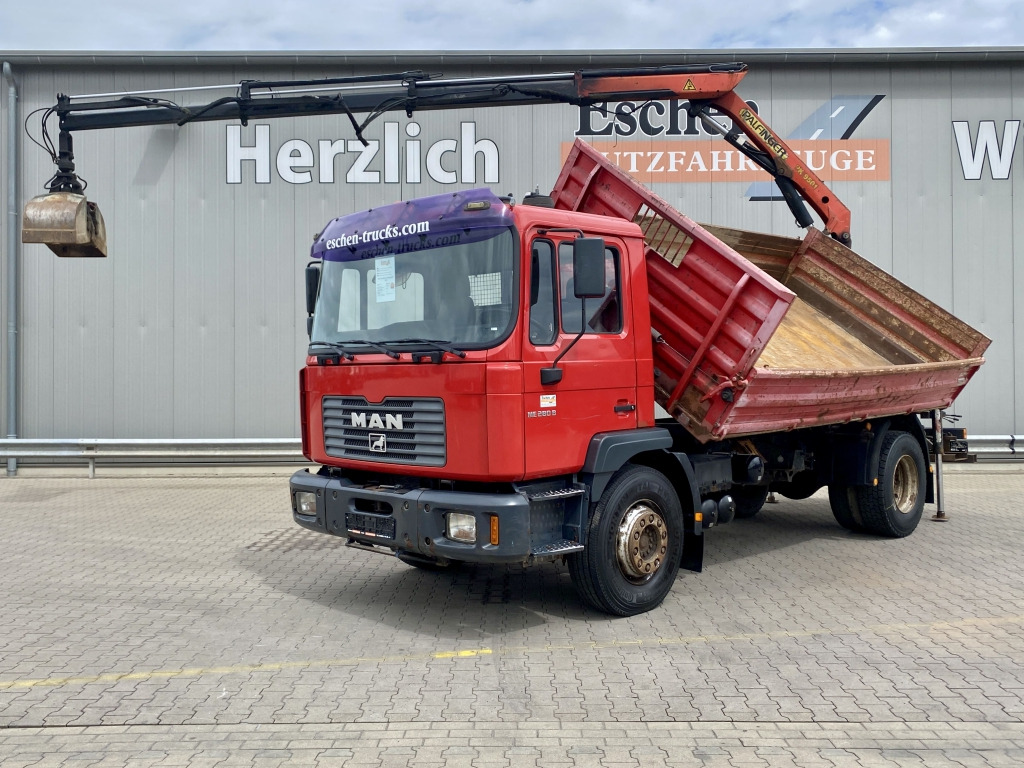 MAN 18.285 MC / Palfinger PK 9501 - Tippbil, Kranbil: bilde 1 MAN 18.285 MC / Palfinger PK 9501 - Tippbil, Kranbil: bilde 1