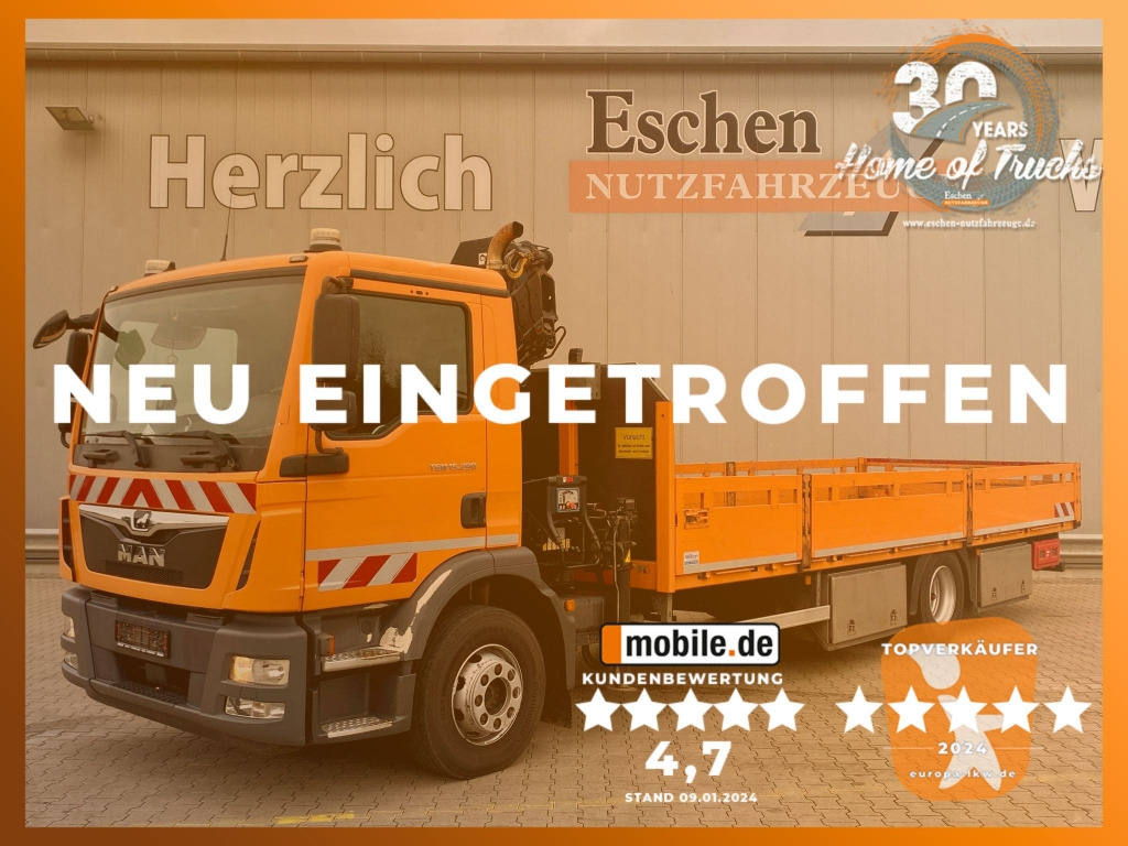 MAN TGM 15.290 4x2 BL / HIAB Faltkran - Planbil, Kranbil: bilde 1 MAN TGM 15.290 4x2 BL / HIAB Faltkran - Planbil, Kranbil: bilde 1