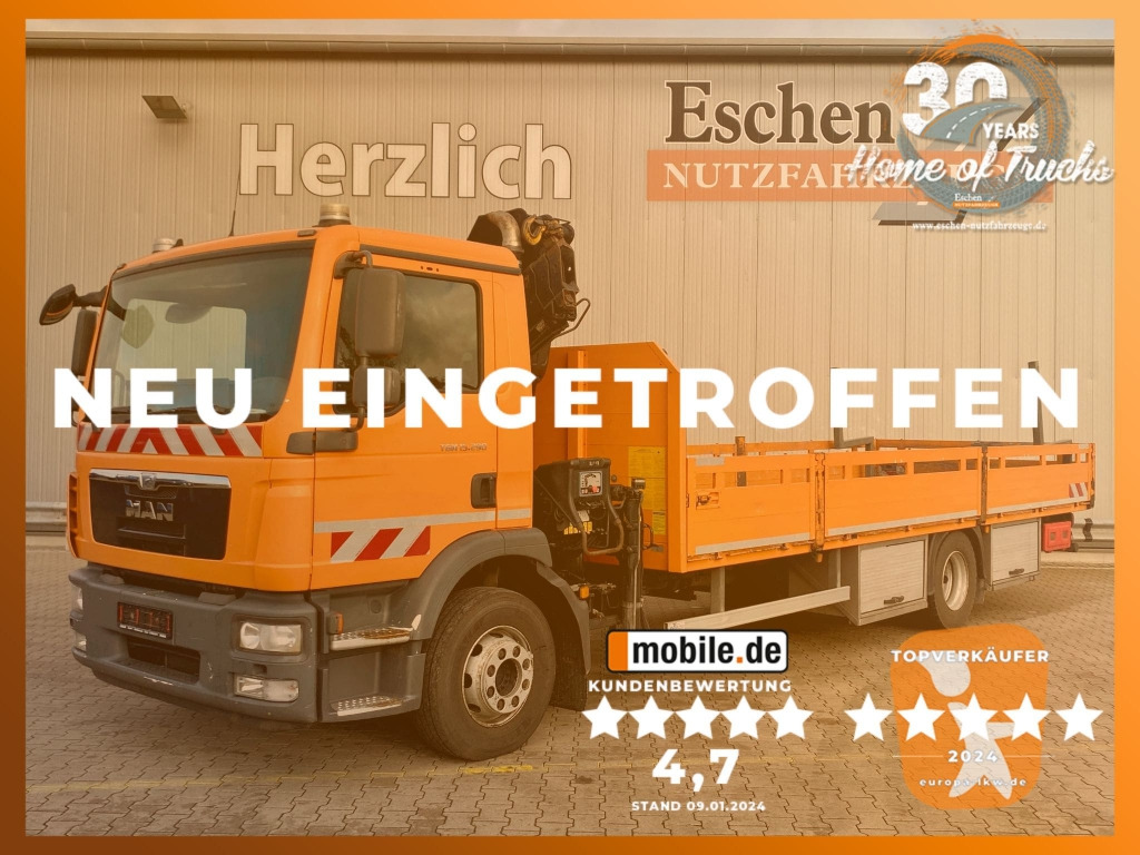 MAN TGM 15.290 4x2 BL / HIAB Faltkran - Planbil, Kranbil: bilde 1 MAN TGM 15.290 4x2 BL / HIAB Faltkran - Planbil, Kranbil: bilde 1
