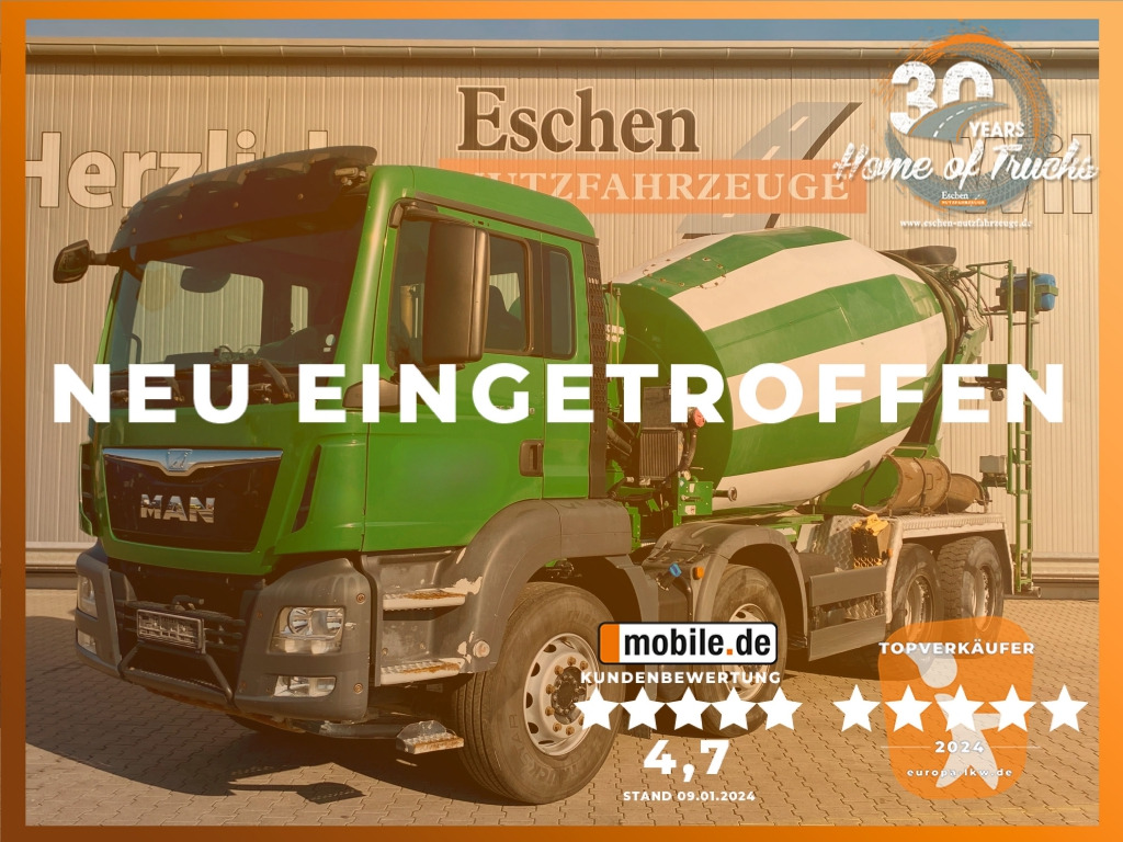 MAN TGS 32.360 8x4 BB / 9 m³ Stetter-Aufbau - Betongbil: bilde 1 MAN TGS 32.360 8x4 BB / 9 m³ Stetter-Aufbau - Betongbil: bilde 1