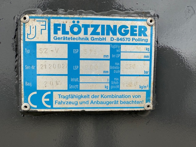 Flötzinger SZ-V - 2400 mm - Volvo/CAT/Komatsu -Krokodilgebiss - Silo-utstyr: bilde 5 Flötzinger SZ-V - 2400 mm - Volvo/CAT/Komatsu -Krokodilgebiss - Silo-utstyr: bilde 5