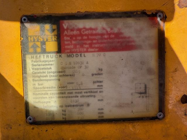 Hyster H 70 C - Teleskoplastere: bilde 5 Hyster H 70 C - Teleskoplastere: bilde 5