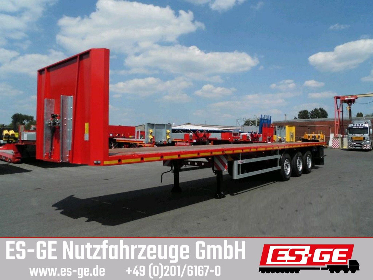 ES-GE 3-Achs Sattelanhänger - Rungen + CV - Åpen semitrailer: bilde 1 ES-GE 3-Achs Sattelanhänger - Rungen + CV - Åpen semitrailer: bilde 1