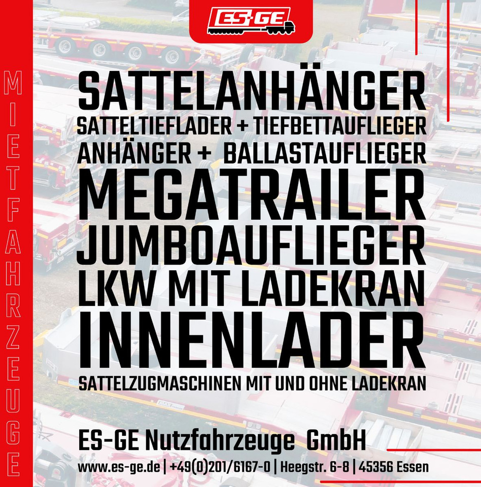 ES-GE 3-Achs-Satteltieflader mit Radmulden - Lavloader semitrailer: bilde 5 ES-GE 3-Achs-Satteltieflader mit Radmulden - Lavloader semitrailer: bilde 5