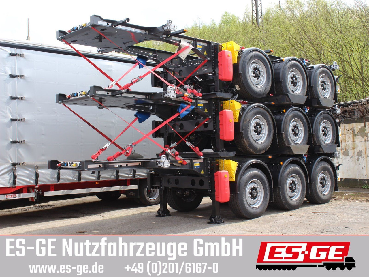 Krone 3-Achs-Containerchassis 20' - Container-transport/ Vekselflak semitrailer: bilde 1 Krone 3-Achs-Containerchassis 20' - Container-transport/ Vekselflak semitrailer: bilde 1