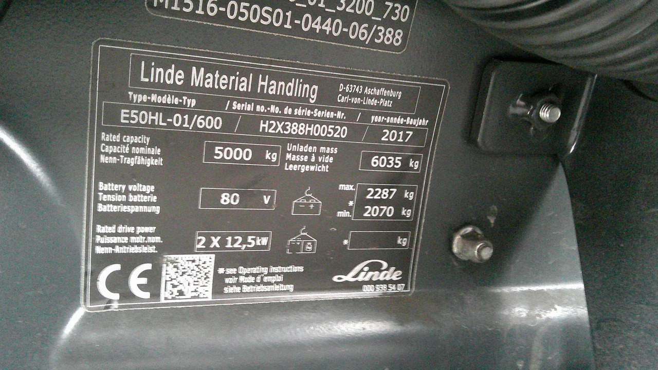 LINDE E50HL-01/600 CABIN - El-truck: bilde 2 LINDE E50HL-01/600 CABIN - El-truck: bilde 2