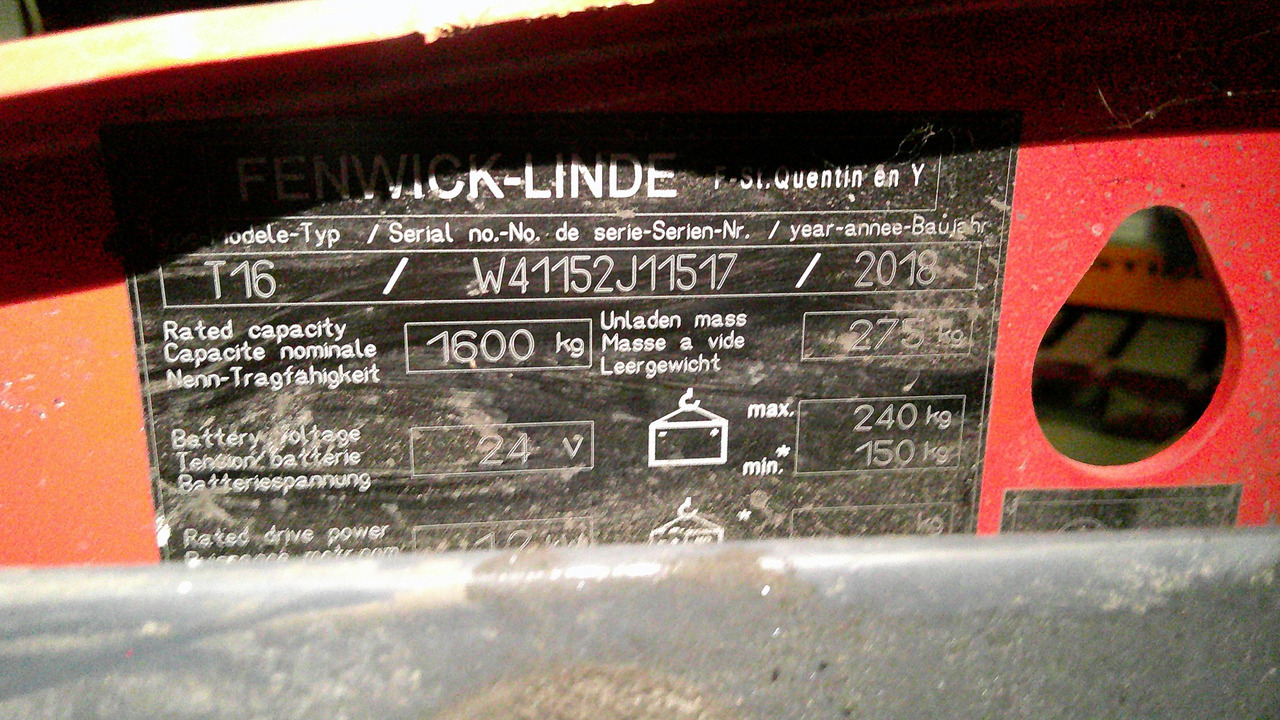 LINDE T16 - Lavtløftende truck: bilde 2 LINDE T16 - Lavtløftende truck: bilde 2