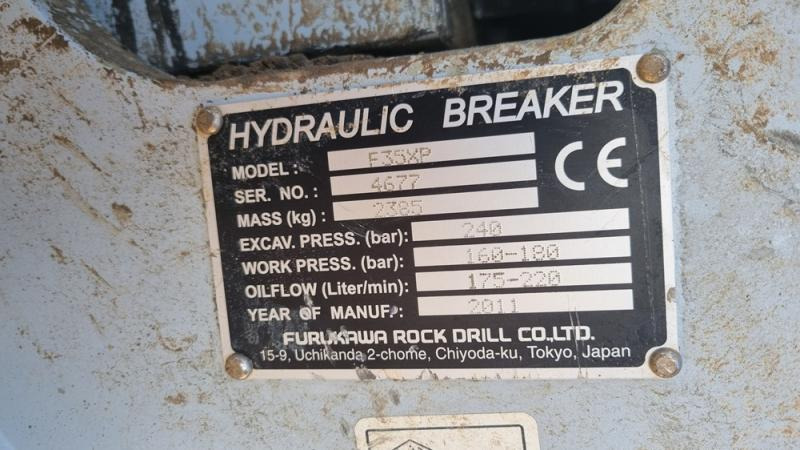 FURUKAWA F35XP POUR PELLE DE 25 à 35 tonnes F35XP - Hydraulisk hammer: bilde 4 FURUKAWA F35XP POUR PELLE DE 25 à 35 tonnes F35XP - Hydraulisk hammer: bilde 4