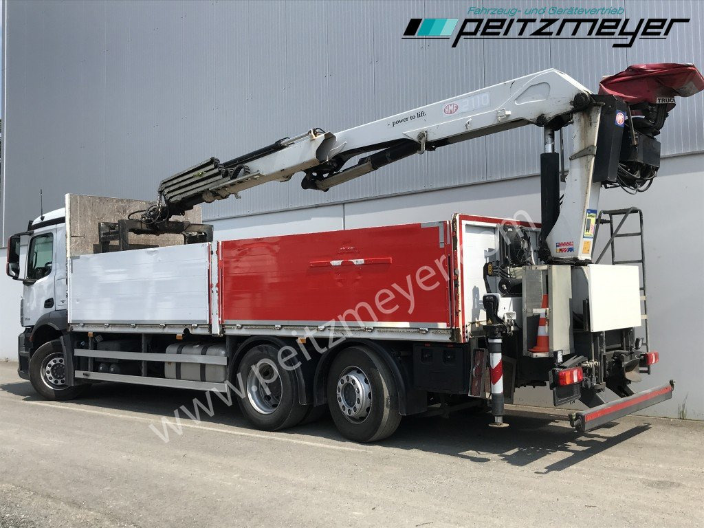 MERCEDES-BENZ Antos 2536 LL Pritsche HMF 2110-L5 5 fach Ausschub mit Steinzange - Planbil, Kranbil: bilde 4 MERCEDES-BENZ Antos 2536 LL Pritsche HMF 2110-L5 5 fach Ausschub mit Steinzange - Planbil, Kranbil: bilde 4